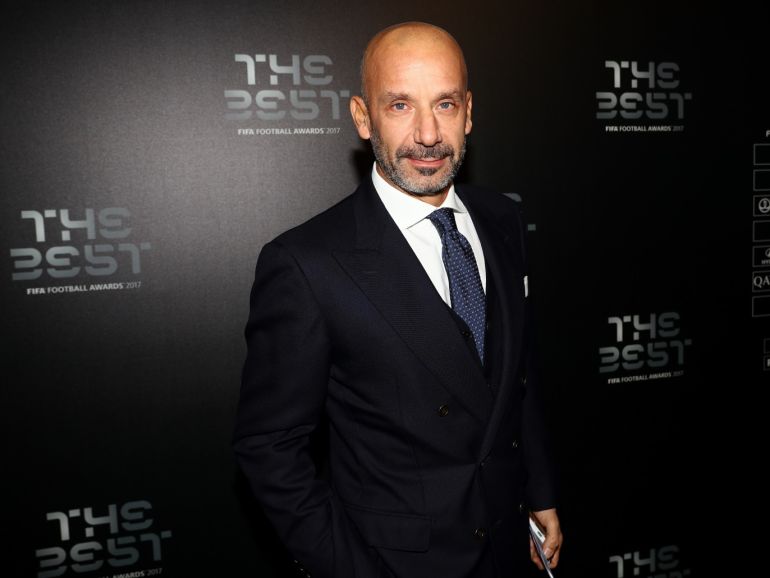 LONDON, ENGLAND - OCTOBER 23: Gianluca Vialli arrives for The Best FIFA Football Awards - Green Carpet Arrivals on October 23, 2017 in London, England. (Photo by Michael Steele/Getty Images)