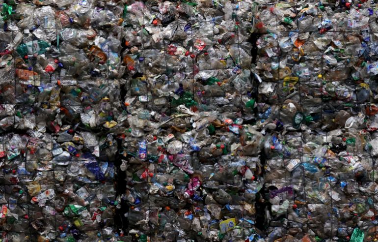 epa10670022 Sorted plastic waste seen at the Interzero recycling plant in Marl, Germany, 02 June 2023 (Issued 03 June 2023). Some 200.000 tons of plastic waste per year are processed at the plant of Interzero in Marl. According to the Federal Environment Agency, 99.4 percent of all collected plastic waste was recycled in Germany in 2019. Of the 6.28 million tons of total plastic waste, 46.6 percent was used as raw material, 52.8 percent was used as energy, e.g. in waste incineration plants, and only about 0.6 percent was disposed of in landfills. The World will mark the 2023 Environment Day on 05 June with a focus on