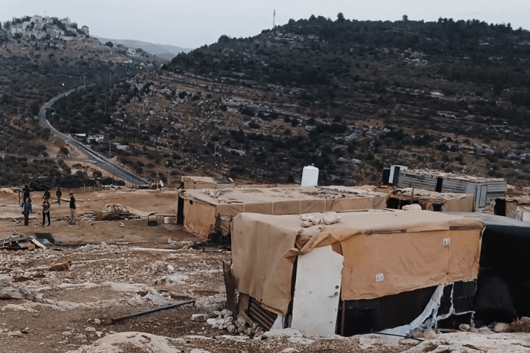 فلسطين تجمع عين أيوب البدوي غرب مدينة رام الله - 10 أغسطس 2025 (من أحد سكان التجمع خاصة بالجزيرة نت)