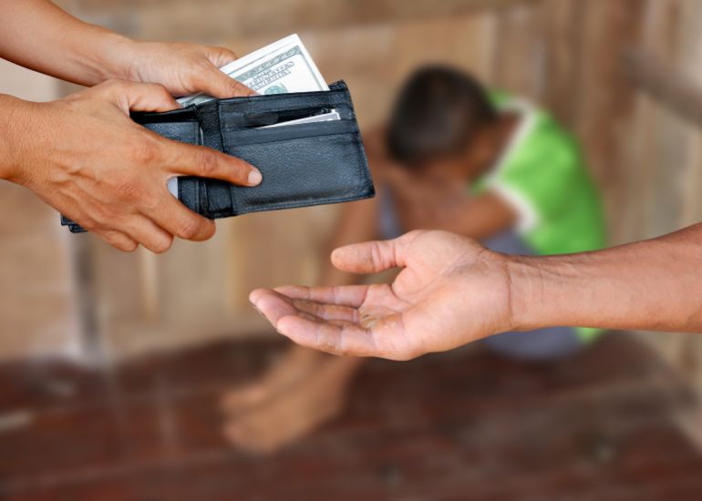 The concept of human trafficking.